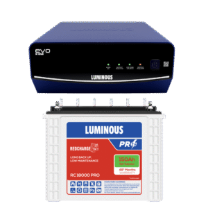 LUMINOUS 1250 SINEWAVE + RC 18000 PRO 150AH BATTERY