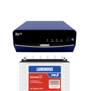 LUMINOUS 1550 SINEWAVE + RC25000PRO 200AH BATTERY