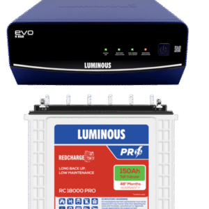 LUMINOUS 850 SINEWAVE + RC 18000 PRO 150AH BATTERY
